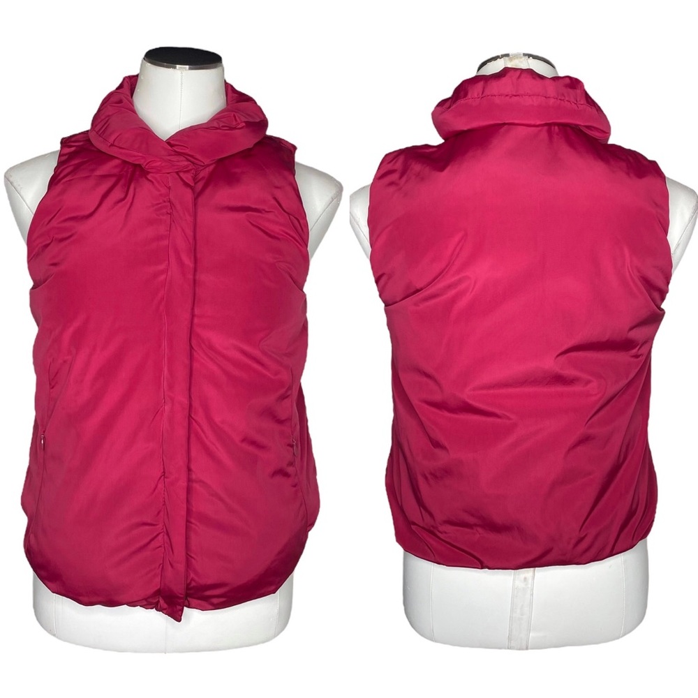 GAP Burgundy Puffer Zip Vest size Small